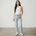 Revived Pistola Distressed Straight Leg Jeans – Light Wash – Size 29