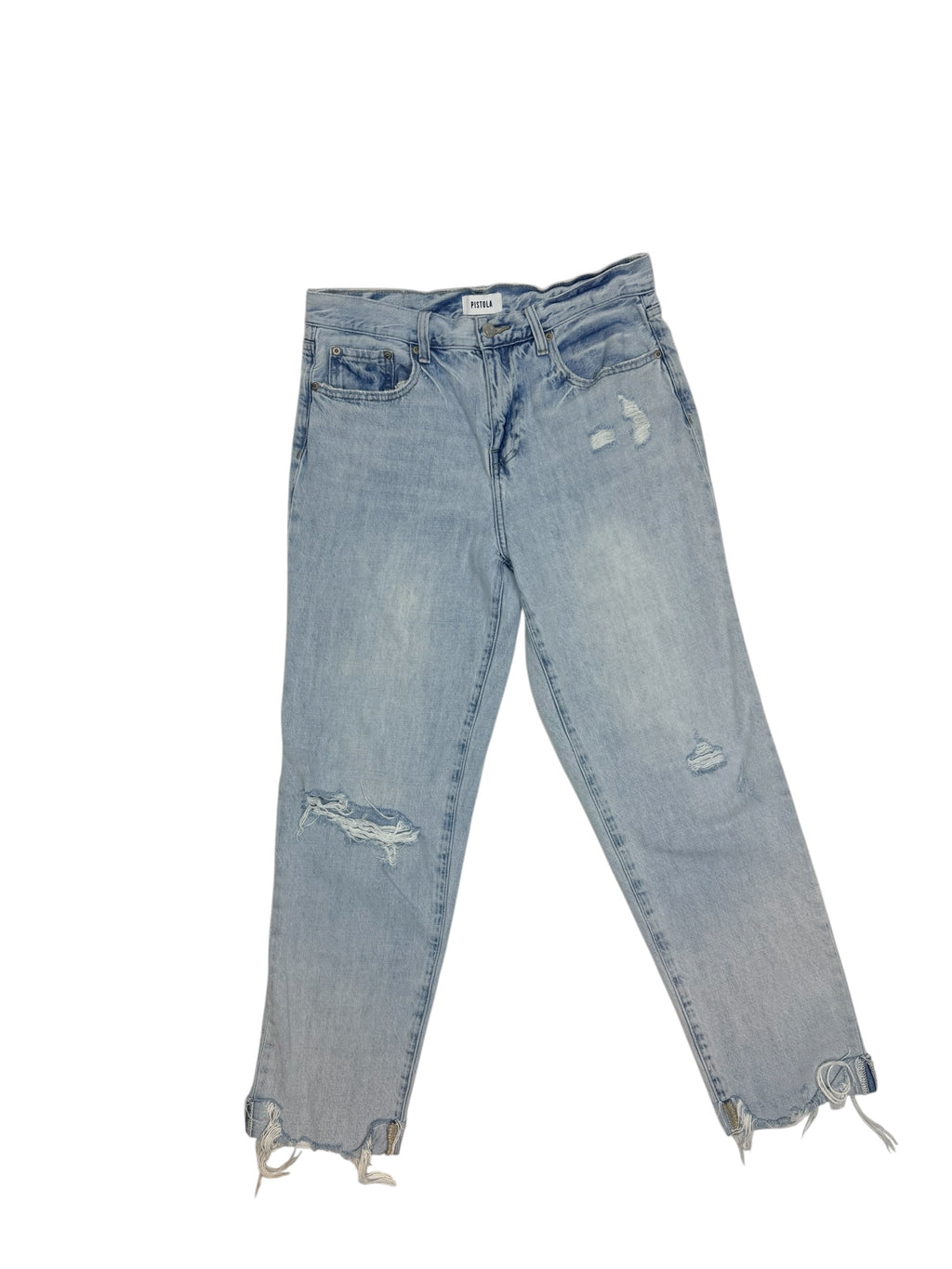 Revived Pistola Distressed Straight Leg Jeans – Light Wash – Size 29