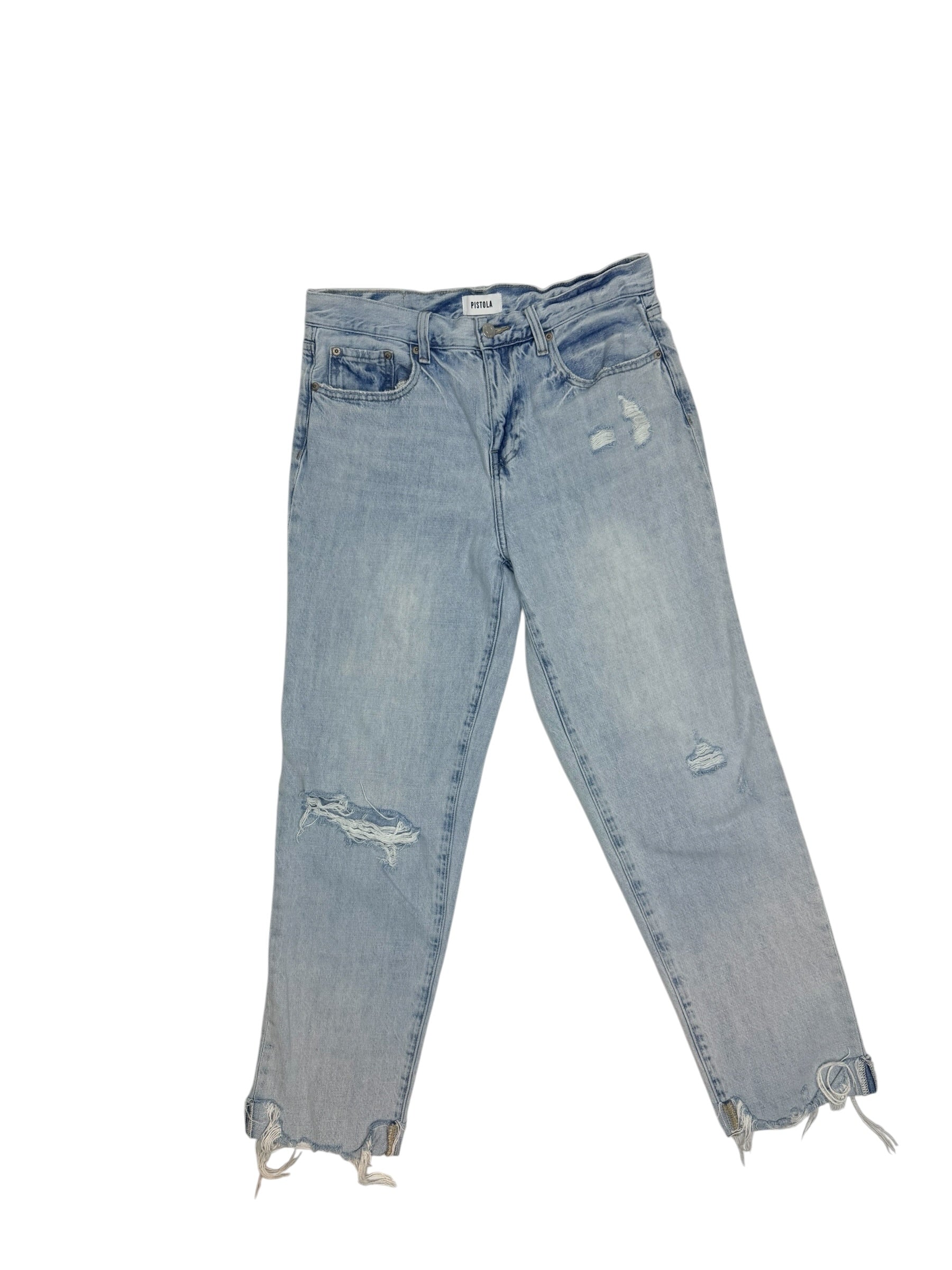 Revived Pistola Distressed Straight Leg Jeans – Light Wash – Size 29