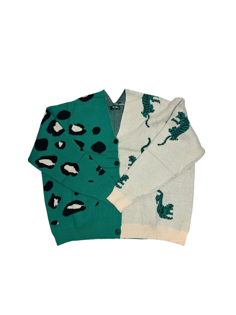 New Statement Cardigan – Green Mix – Size XL