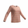 New Textured Knit Top – Warm Blush Pattern – Size M