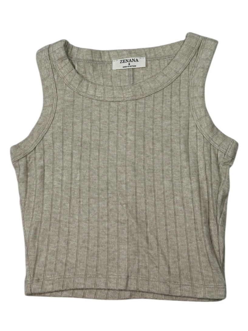 New With Tags Ribbed Crop Tank - Neutral- Size S