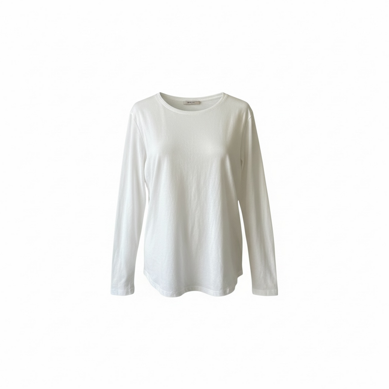 New With Tags Sheer Long Sleeve Top - White - Size L